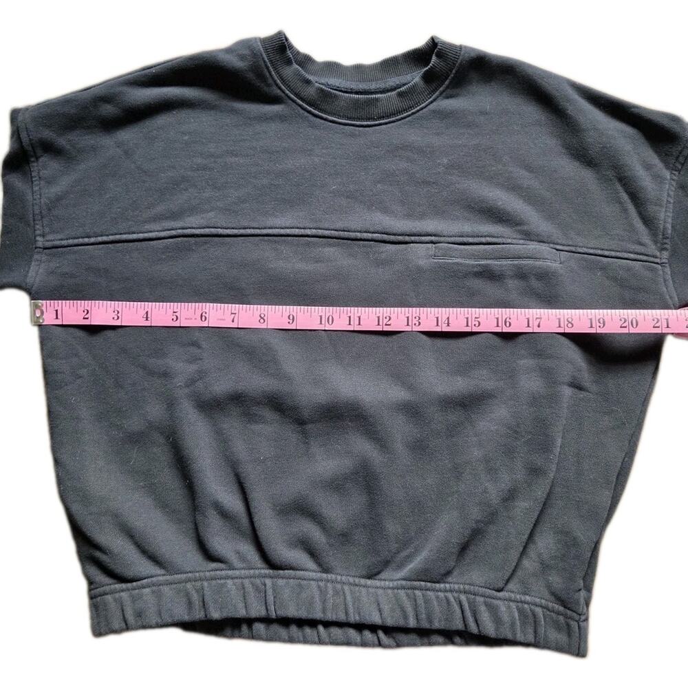 Vuori Sedona Sport Crew Cropped Terry Sweatshirt Women's XS Black Elastic Hem - Picture 8 of 9